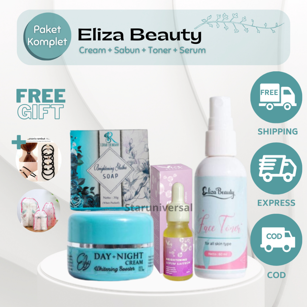 Jual Cod Paket Lengkap Eliza Beauty Cream Original Paket Komplit