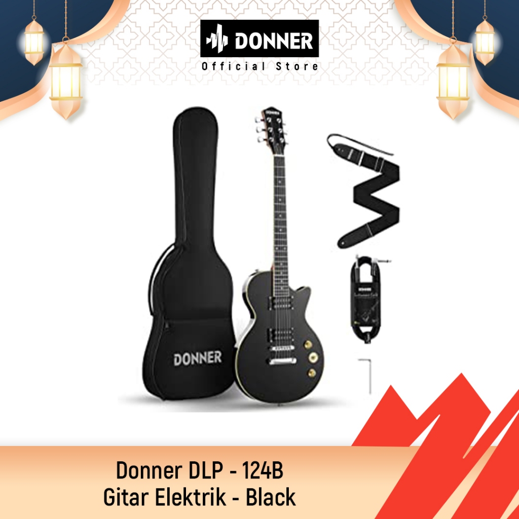 Jual Donner Dlp B Gitar Elektrik Black Shopee Indonesia