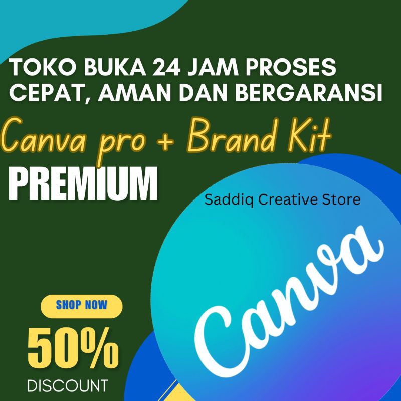 Jual CANVA PRO 1 TAHUN FULL GARANSI UNTUK DESAIN PROMOSI LOGO EDITING