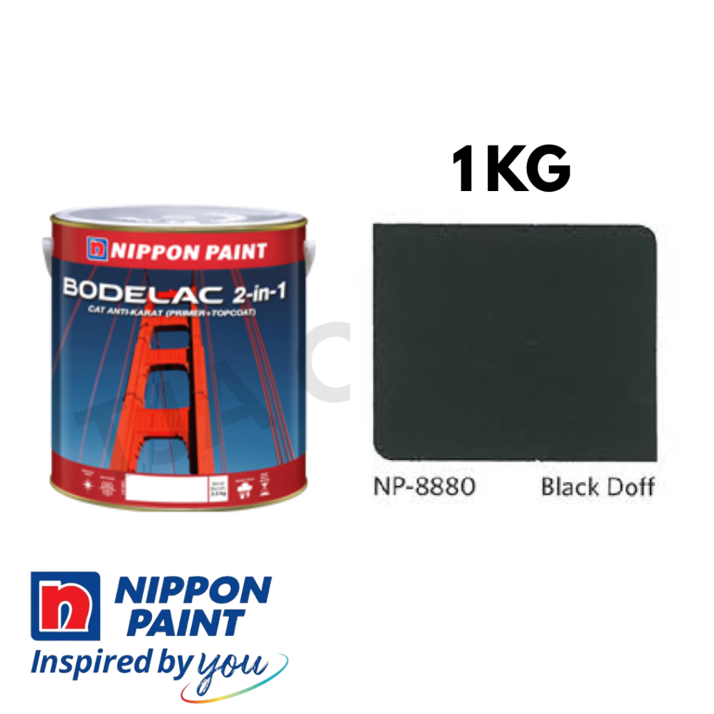 Jual Cat Kayu Dan Besi Anti Karat Bodelac 2in1 Nippon Paint Black Doff