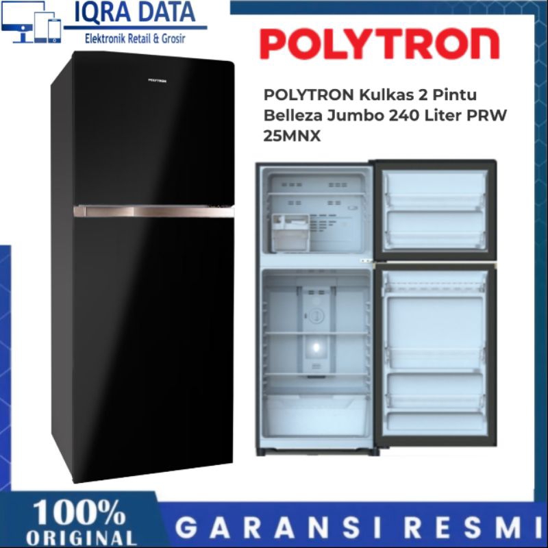 Jual Polytron Kulkas 2 Pintu Belleza Jumbo 240 Liter PRW 25MNX GARANSI