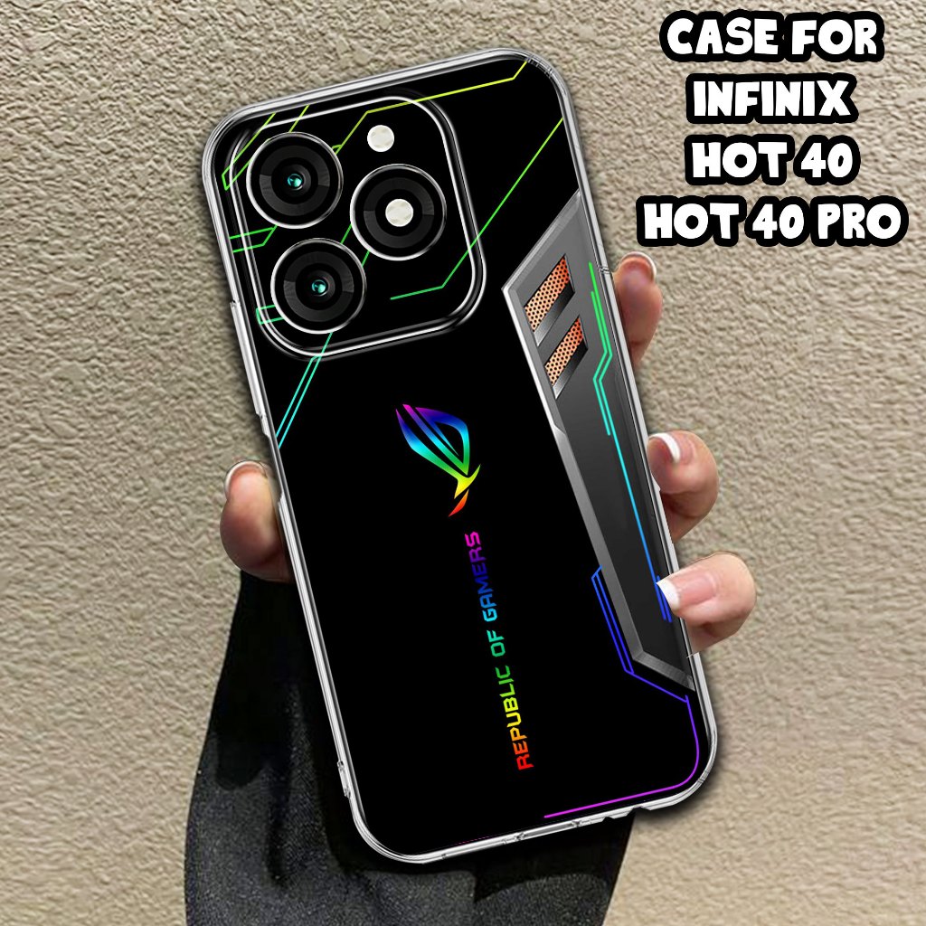 Jual Case Infinix HOT 40 PRO Terbaru 2024 Motif ROG Terlaris Casing