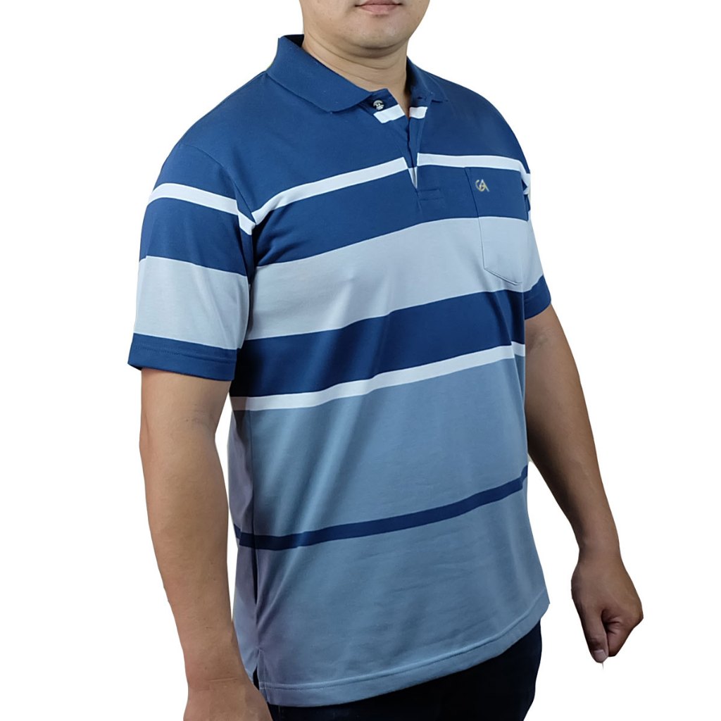 Jual Goldenarmy Kaos Kerah Salur Stripe Polo Shirt Kaos Pria Premium