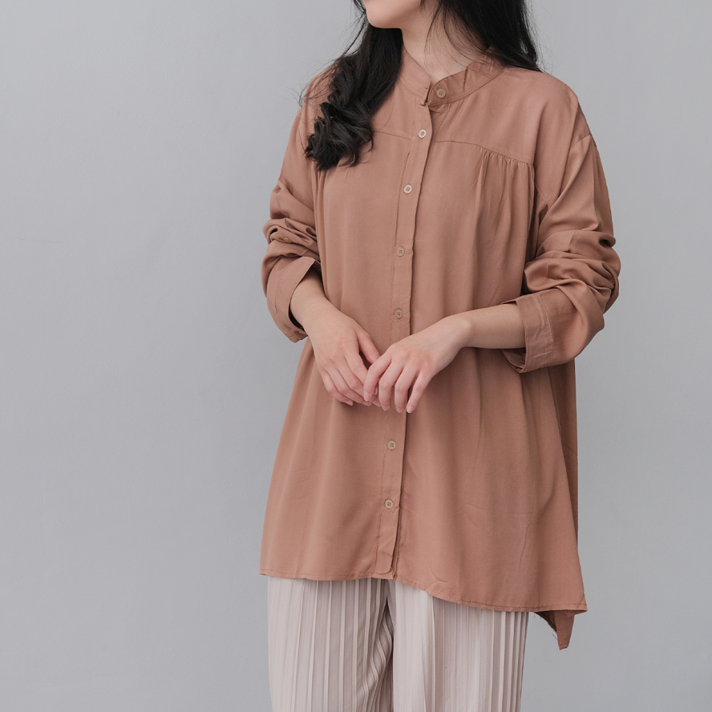 Jual Emily Rayon Twill Shirt SHU STUDIO Kemeja Basic Kerja Wanita