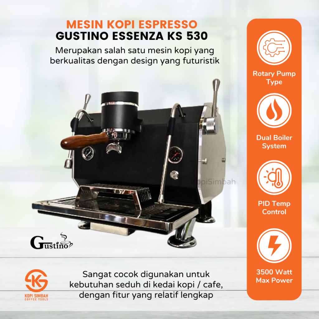 Jual Mesin Kopi Espresso Gustino ESSENZA KS530 Alat Seduh Pembuat