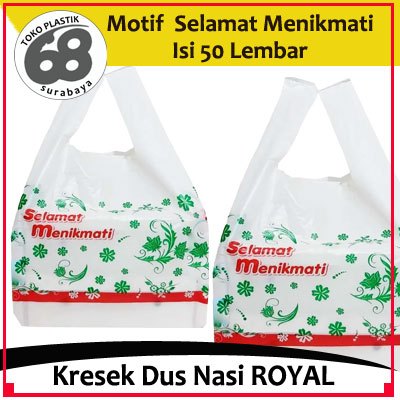 Jual Kantong Kresek Motif Selamat Menikmati For Kotak Nasi Ukuran 18