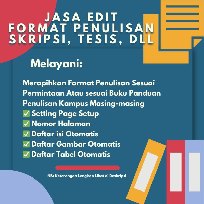 Jual Edit Format Penulisan MS Word Skripsi Tesis Makalah Dll