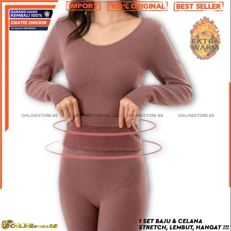 Jual Long John Wanita Pakaian Dalam Winter Thermal Musim Dingin