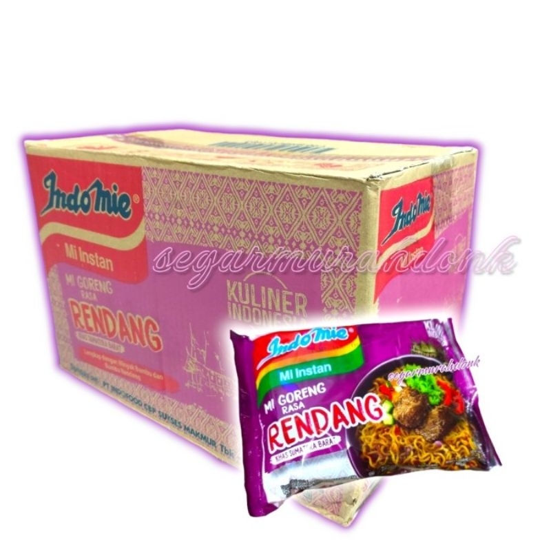 Jual Indomie Mi Instan Mie Goreng Rendang 1 Dus Isi 40 Pcs Shopee