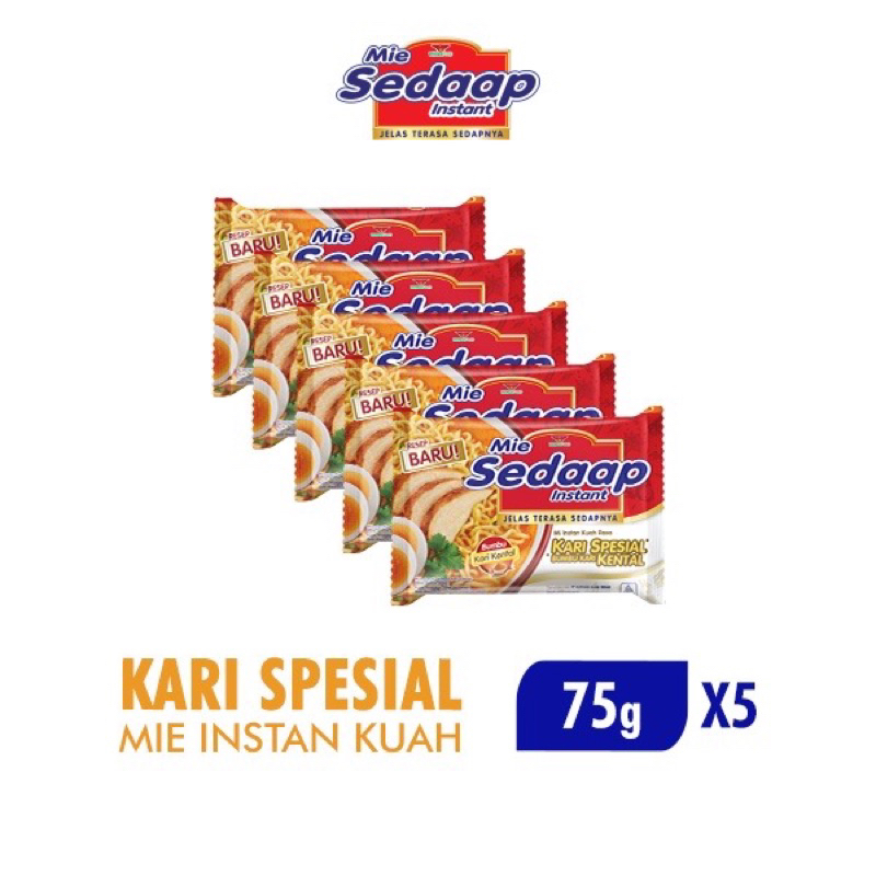 Jual Sedaap Mie Kari Spesial Bundle Isi 5 Pcs Shopee Indonesia