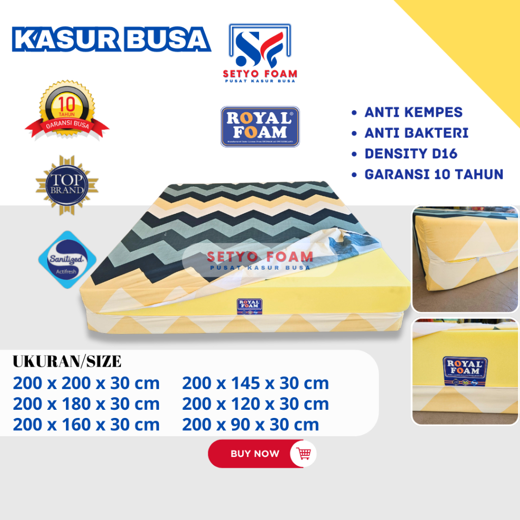 Jual Kasur Busa Royal Foam Original X Tebal Cm D Yellow