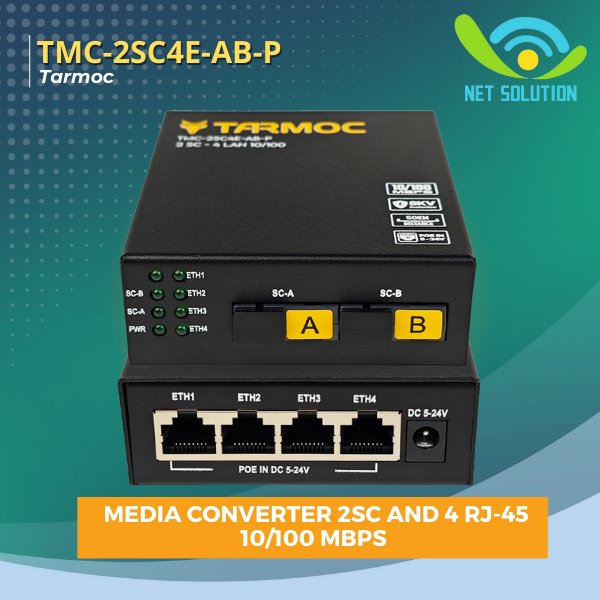 Jual Tarmoc TMC 2SC4E AB P Media Converter Switch 2SC 4LAN 2 SC 4