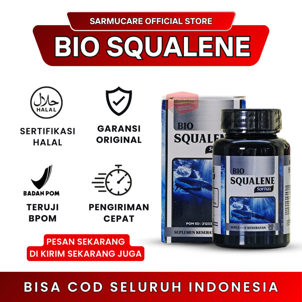 Jual Bio Squalene Original Minyak Ikan Hiu Omega Untuk Membantu