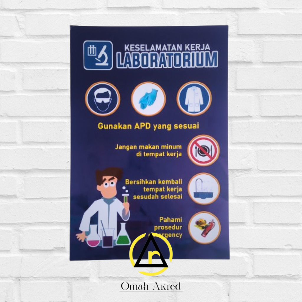 Jual Poster Keselamatan Kerja Laboratorium K3 Keselamatan Kerja