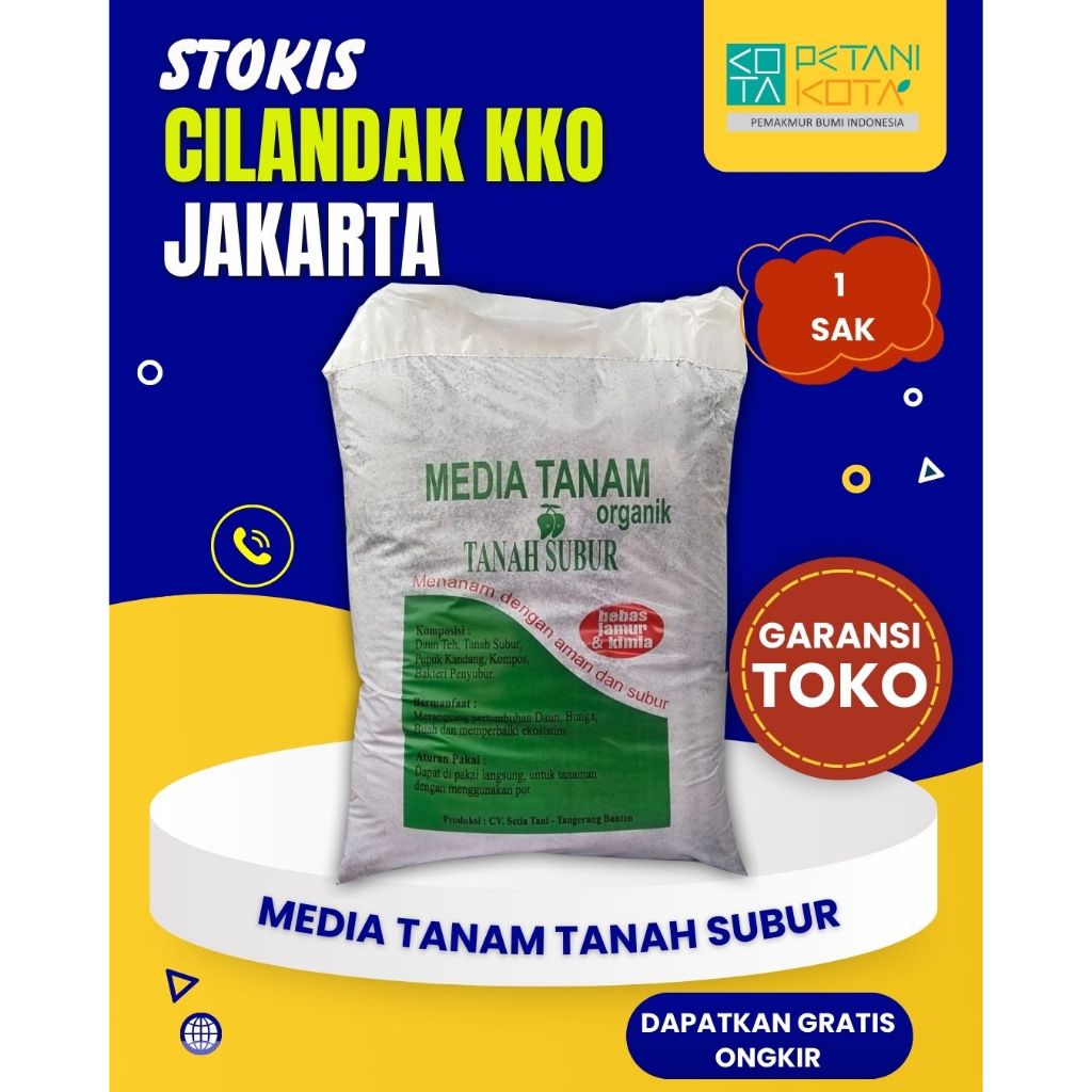 Jual Media Tanam Tanah Subur Organik Karung Besar Fermentasi Kompos