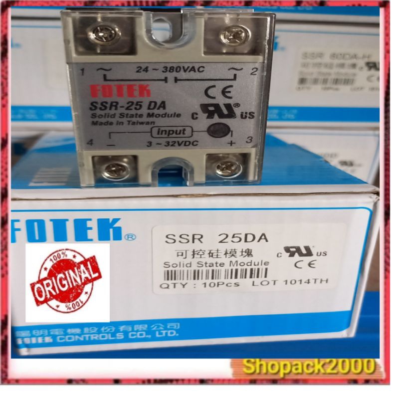 Jual Fotek Ssr Da Ssr Da Solid State Relay Da Dc To Ac High