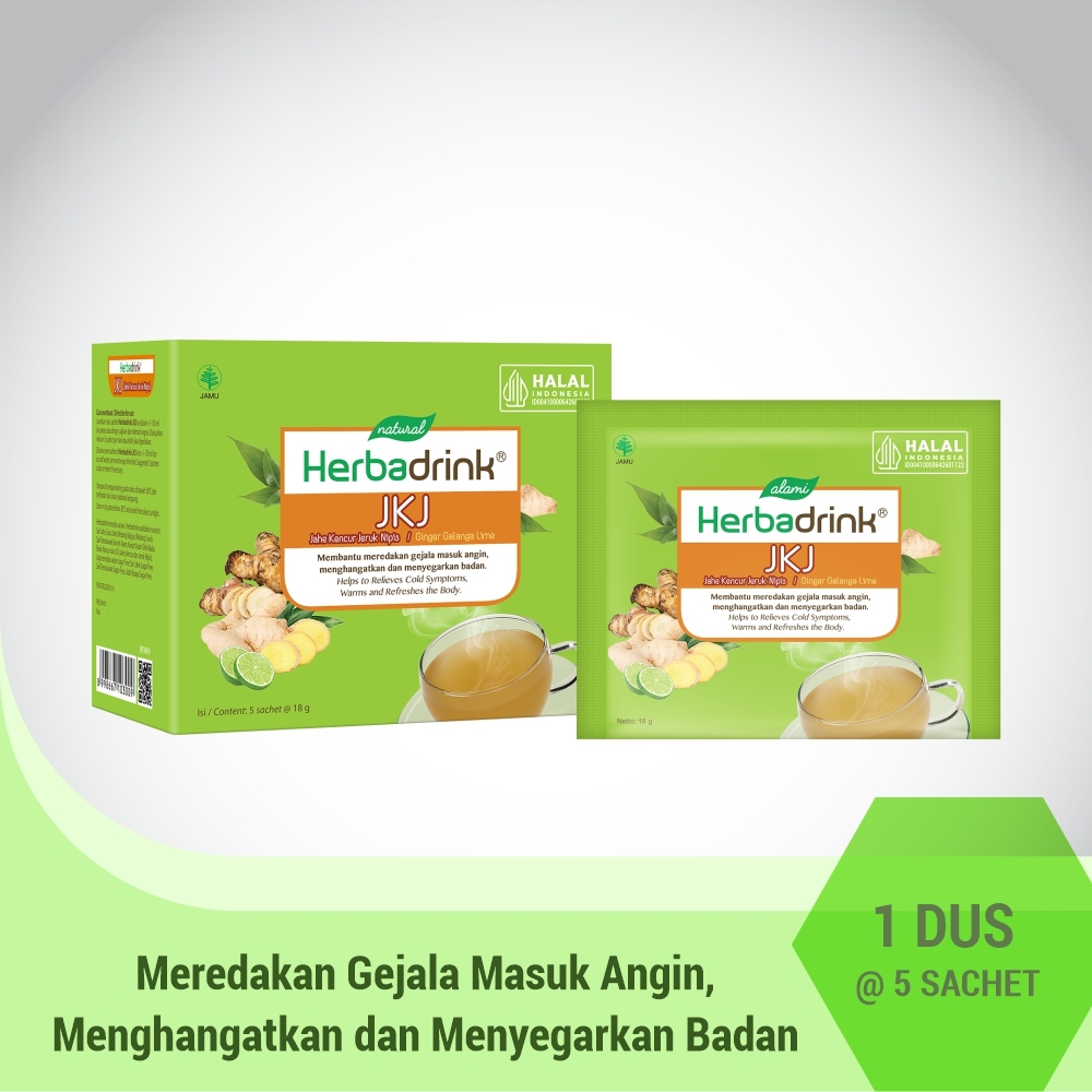 Jual Herbadrink JKJ Jahe Kencur Jeruknipis Isi 5 Sachet 18g