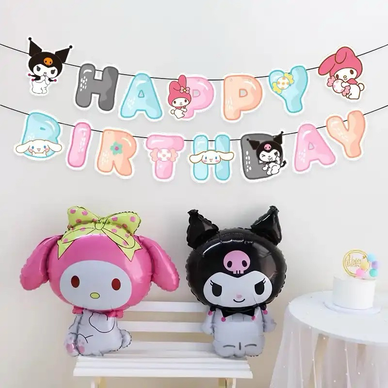 Jual Banner Karakter Happy Birthday Lotso Kuromi Mario Bros Frozen