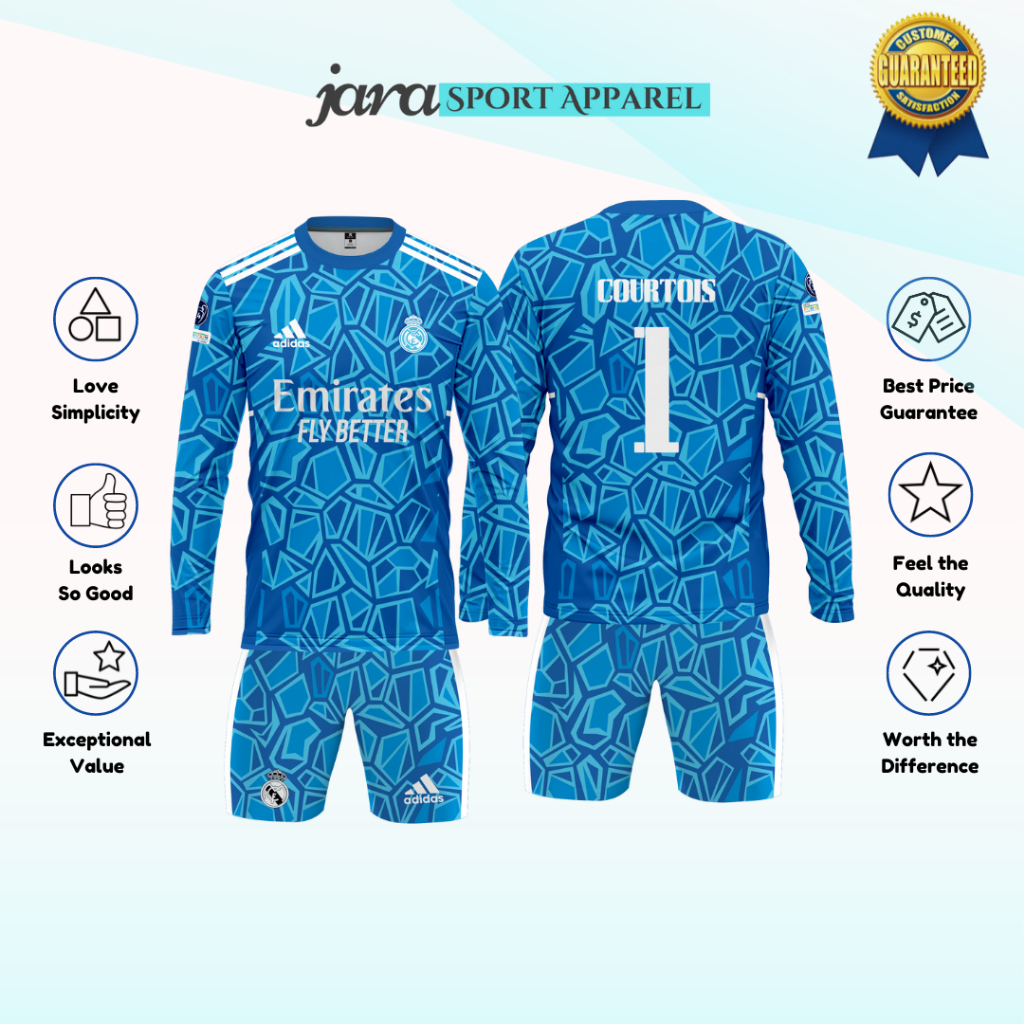 Jual Jersey Kiper Real Madrid Lengan Panjang Free Custom Nama