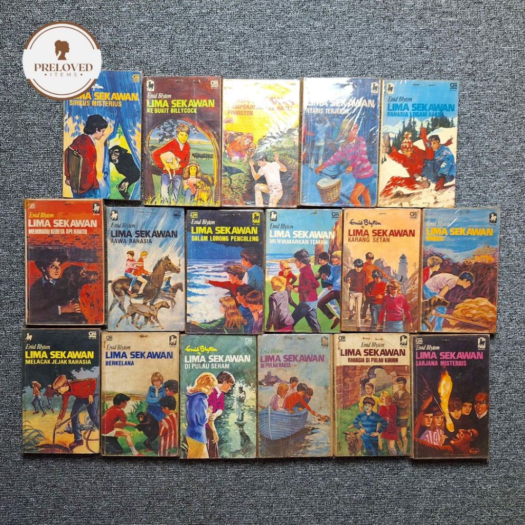 Jual Novel Enid Blyton Lima Sekawan Cetakan Tahun 1970 An 1980 An