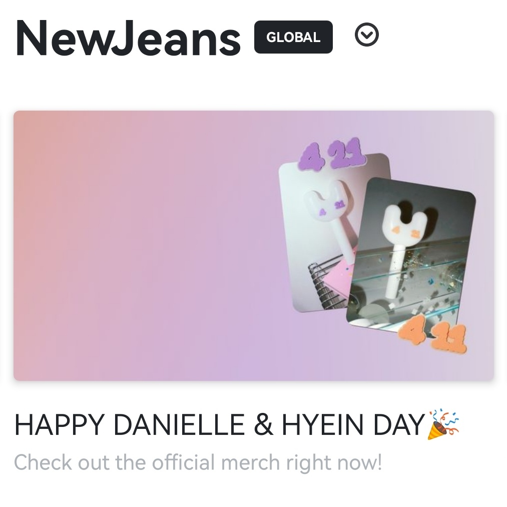 Jual PRE ORDER NEWJEANS DANIELLE HYEIN BIRTHDAY OFFICIAL LIGHT