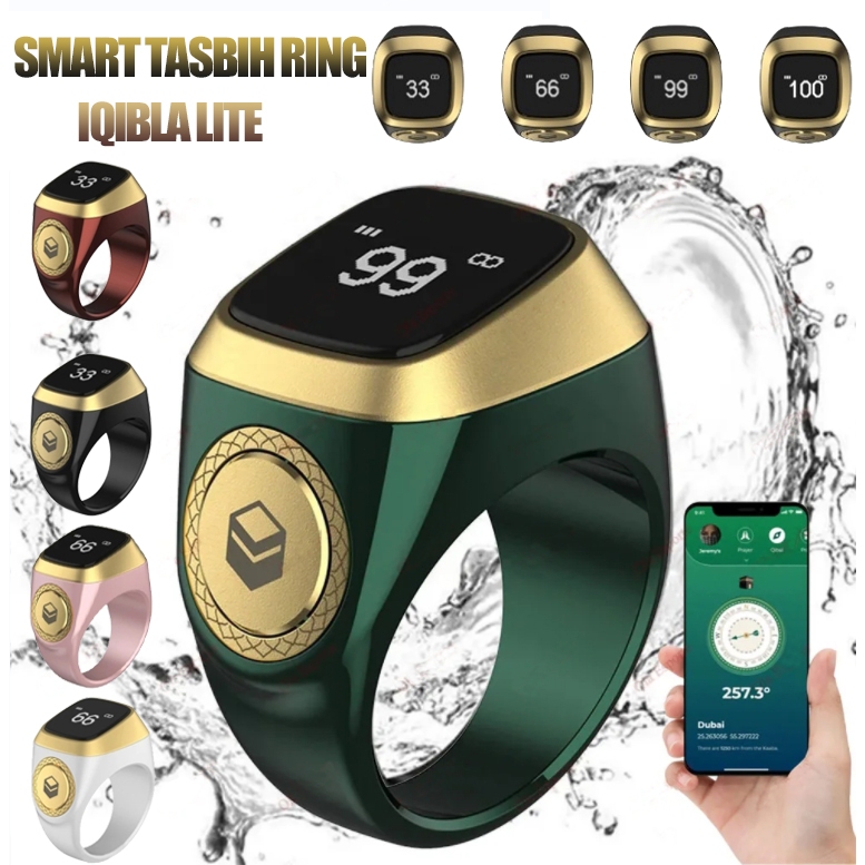 Jual Iqibla Zikr Smart Ring Lite Cincin Muslim Tasbih Digital Bluetooth