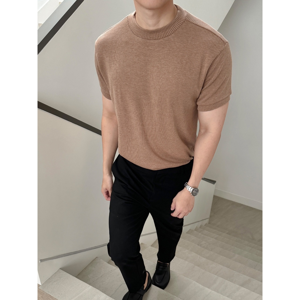 Jual Kadaka Mt Kaos Knit Pria Basic Round Neck Shopee Indonesia