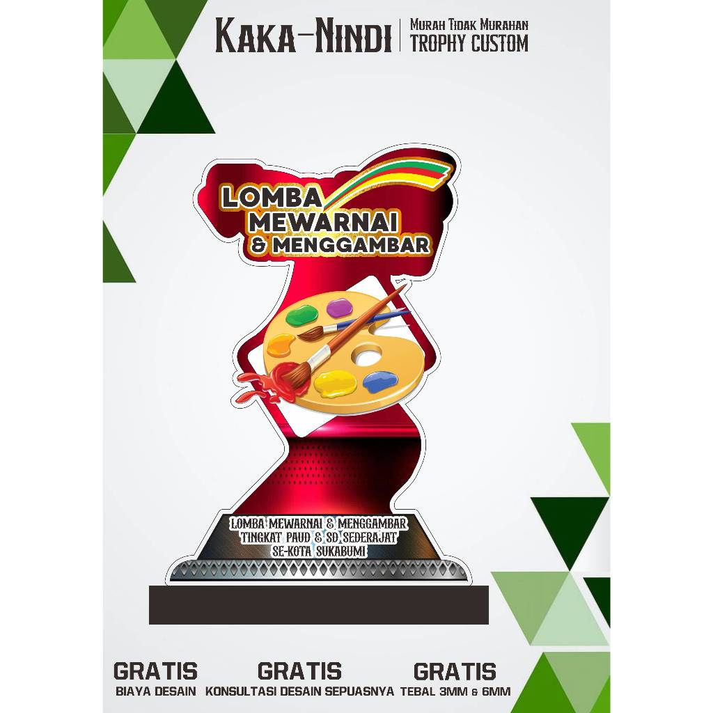 Jual Trophy Piala Plakat Bahan Akrilik Mm Dan Mm Trophy Lomba