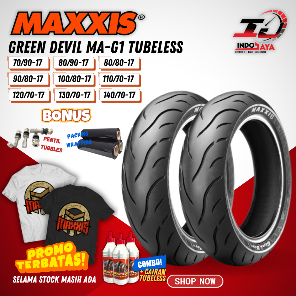 Jual FREE PENTIL WRAPPING BAN MAXXIS GREEN DEVIL 70 90 80 90