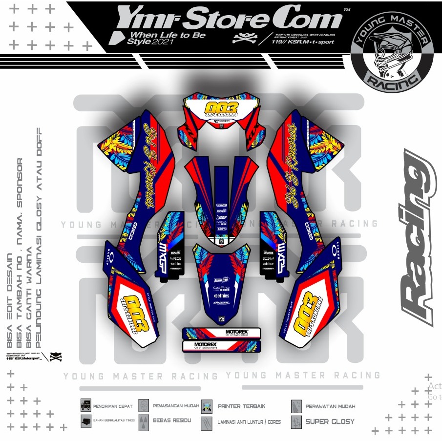 Jual Decal Stiker Motor Klx D Tracker Full Body Klx Bf Dtx Crf