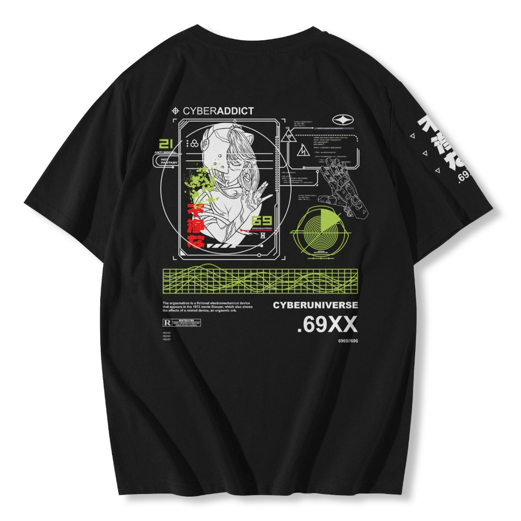 Jual Tshirt Kaos Gaming Cyberpunk Unholy Wibu Gaming Cyber Girl Std