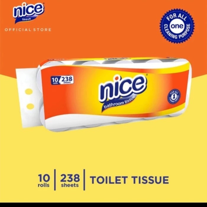 Jual NICE Tissue Toilet Embossed 10 Roll X 238 Sheet Tisu Gulung