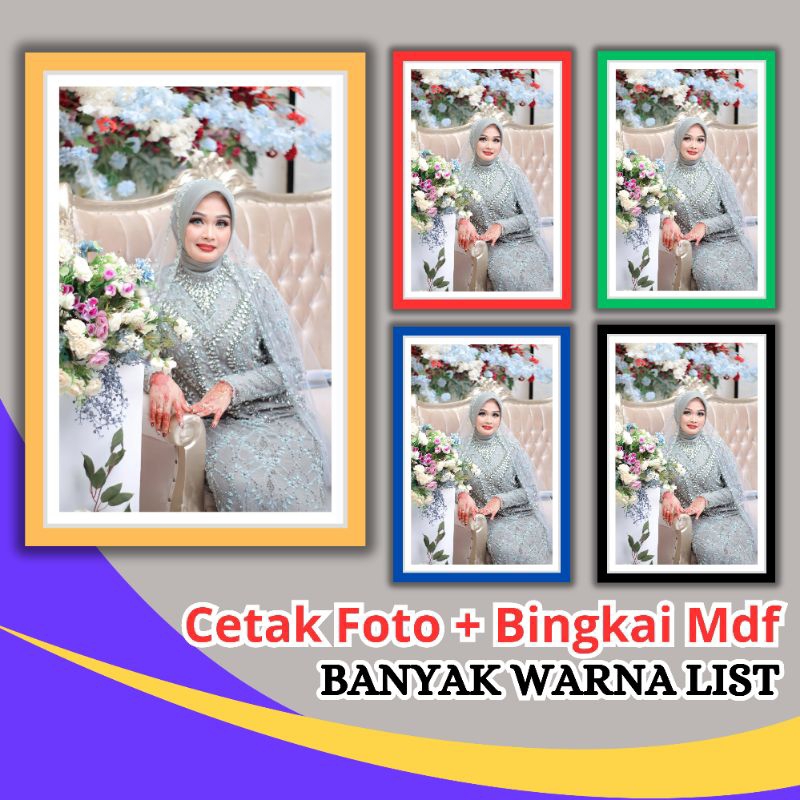 Jual Cetak Foto Bingkai Papan Mdf Warna List Pinggir Shopee