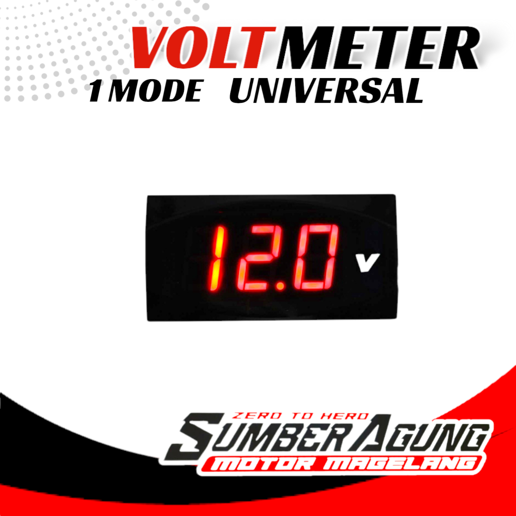 Jual VOLT METER VOLTMETER AKI LED DIGITAL ANTI AIR 1 2 3 MODE Shopee