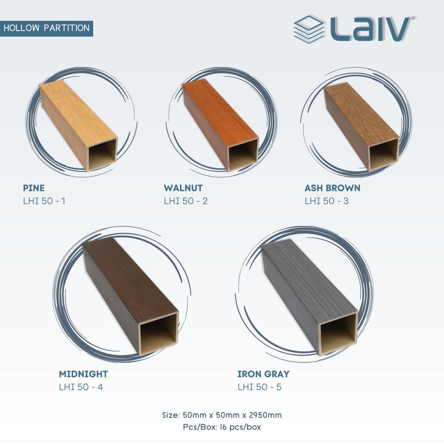 Jual Pvc Hollow Laiv X Cm Partisi Hollow Indoor Kisi Kisi Panel