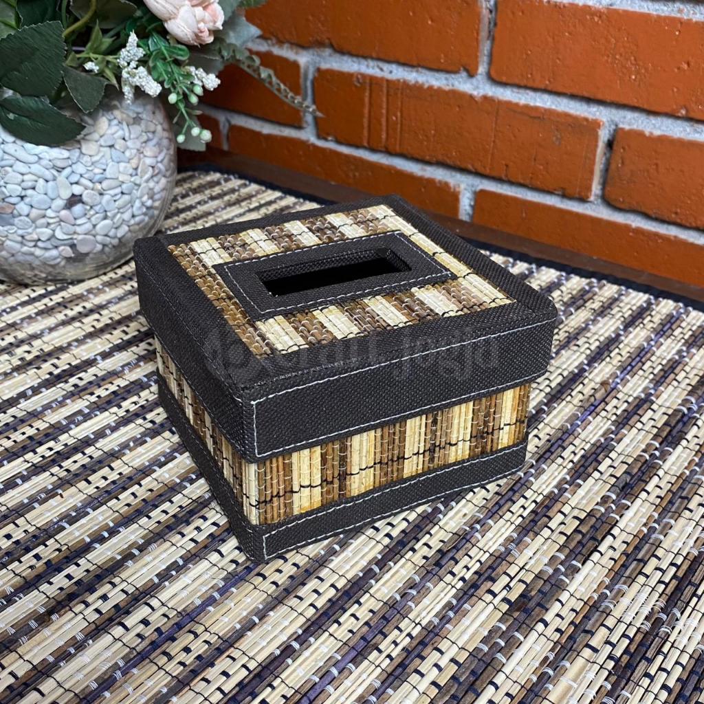 Jual Kotak Tisu Tempat Tissue Box Tisu Anyaman Tenun Lidi Unik