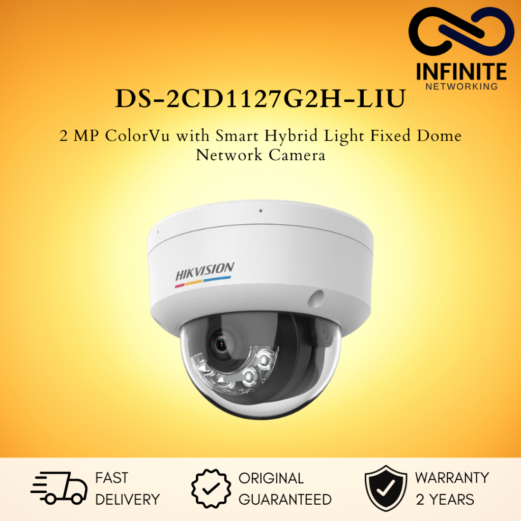 Jual HIKVISION DS 2CD1127G2H LIU 2MP COLORVU HYBRID LIGHT DOME IP