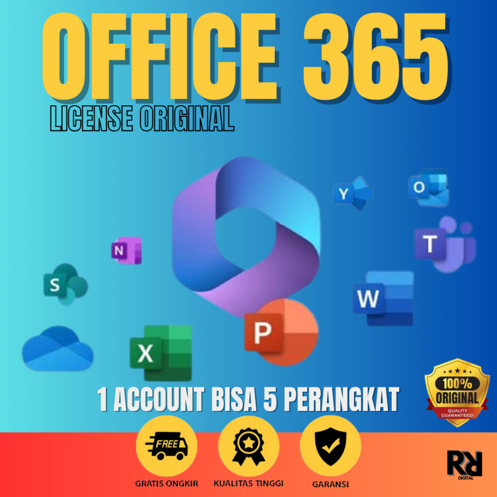 Jual Microsoft Office 365 Pro Plus 1 Account For 5 Device Digital