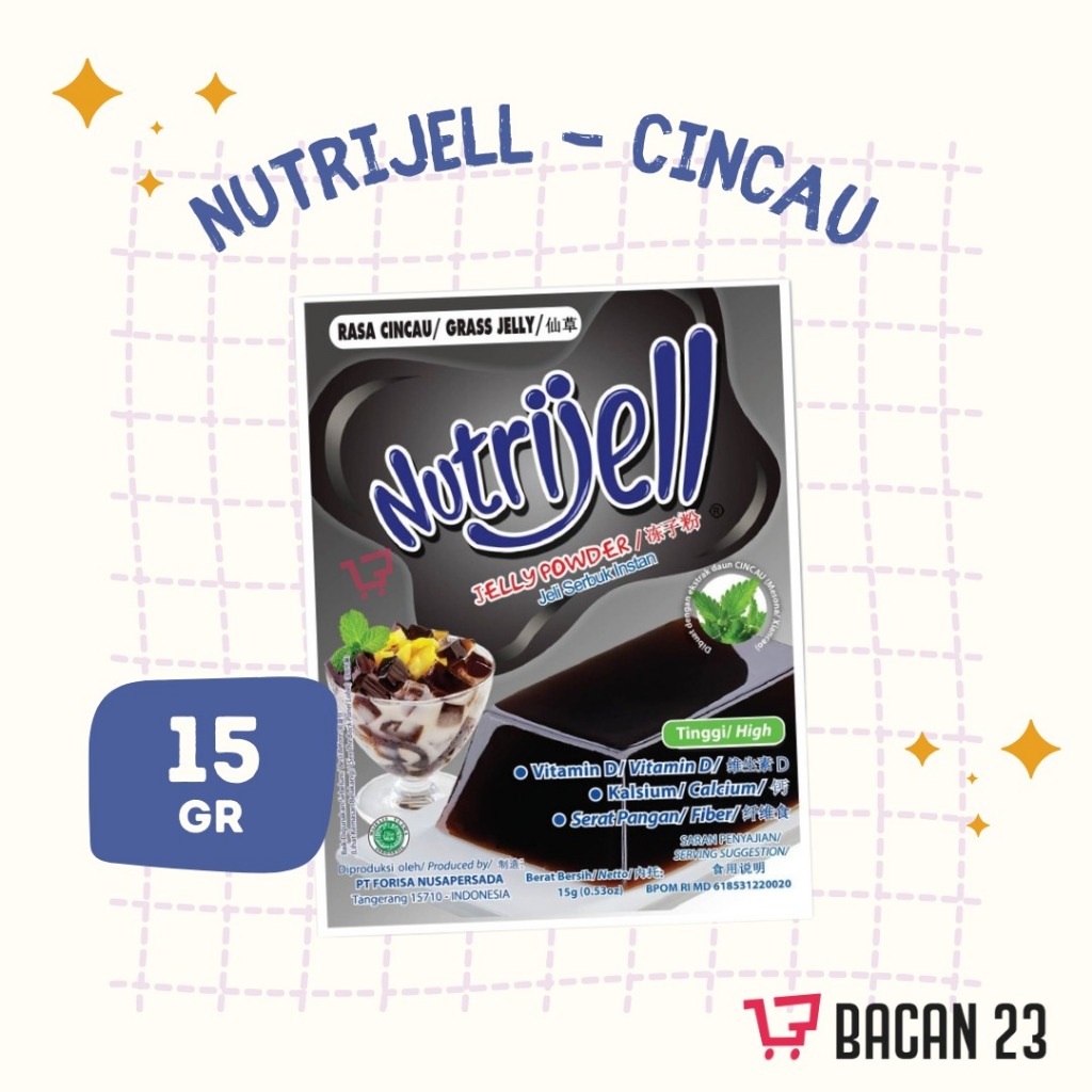 Jual Nutrijell Rasa Cincau Gr Agar Agar Jelly Instant Sachet