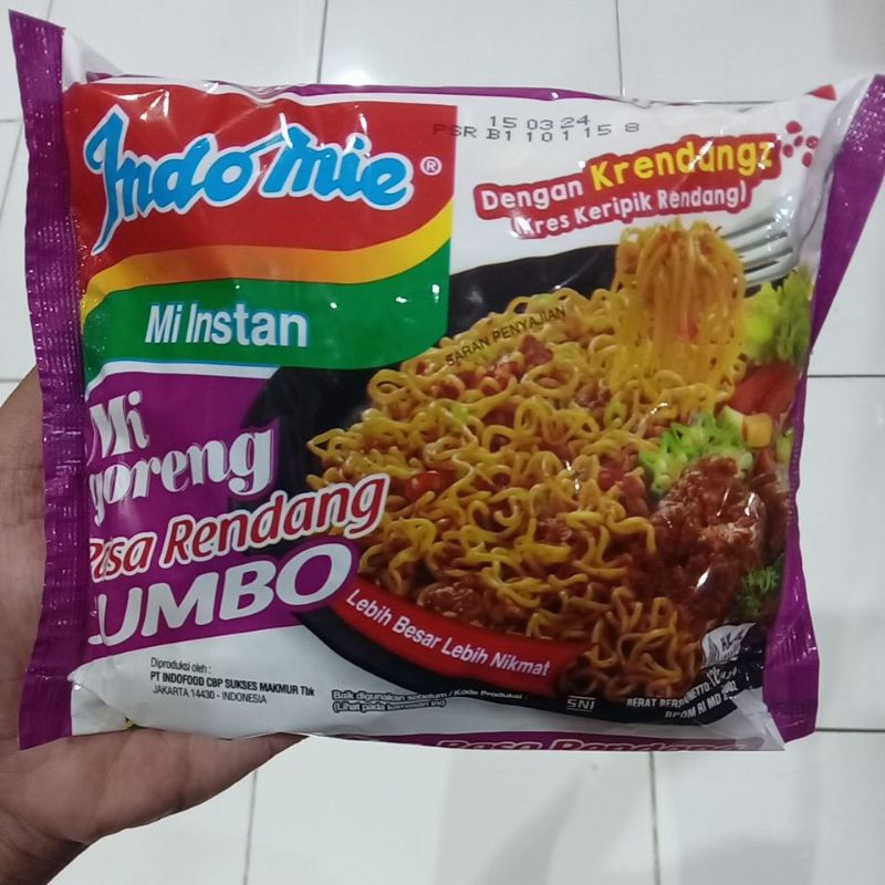 Jual Mie Instan Indomie Goreng Jumbo Rendang 128gram Shopee Indonesia