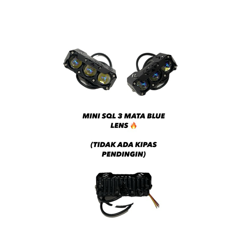 Jual Lampu Viral Sql Mata Blue Lens Mini Projie High Beam Putih Low