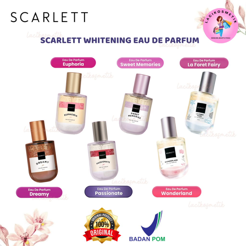 Jual LACIKOSME SCARLETT WHITENING EAU DE PARFUM SWEET MEMORIES DREAMY