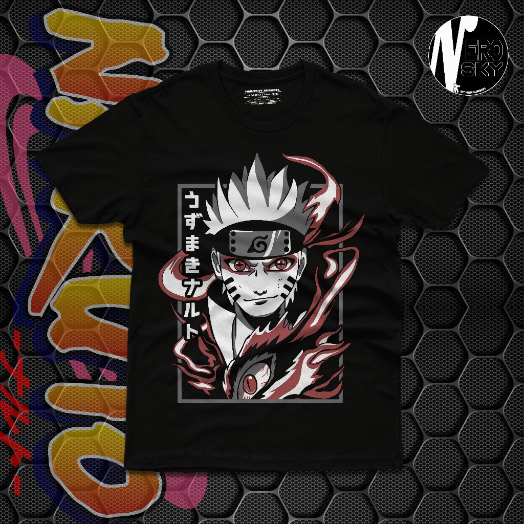 Jual KAOS PRIA ANIME NARUTO 24S PREMIUM COTTON COMBED LOKAL BRAND