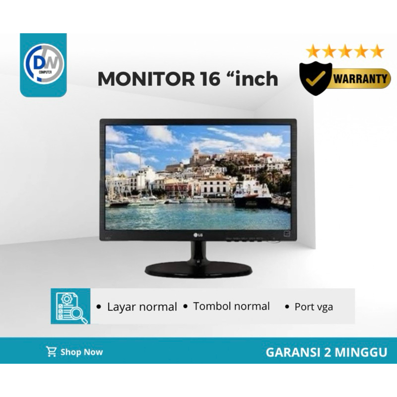 Jual Monitor 16 Inch Wide Merk Acer Lenovo Hp Lg Dll Shopee Indonesia