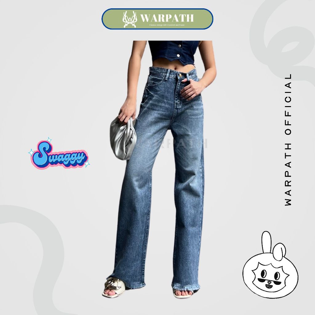 Jual Warpath Celana Jeans Wanita Highwaist Swaggy Straight Jeans