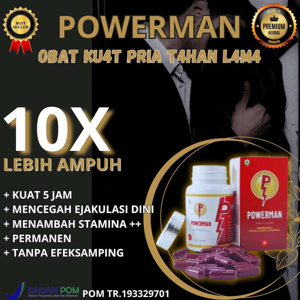 Jual POWERMAN Obat Kuat Herbal Stamina Pria Tahan Lama Paling Ampuh