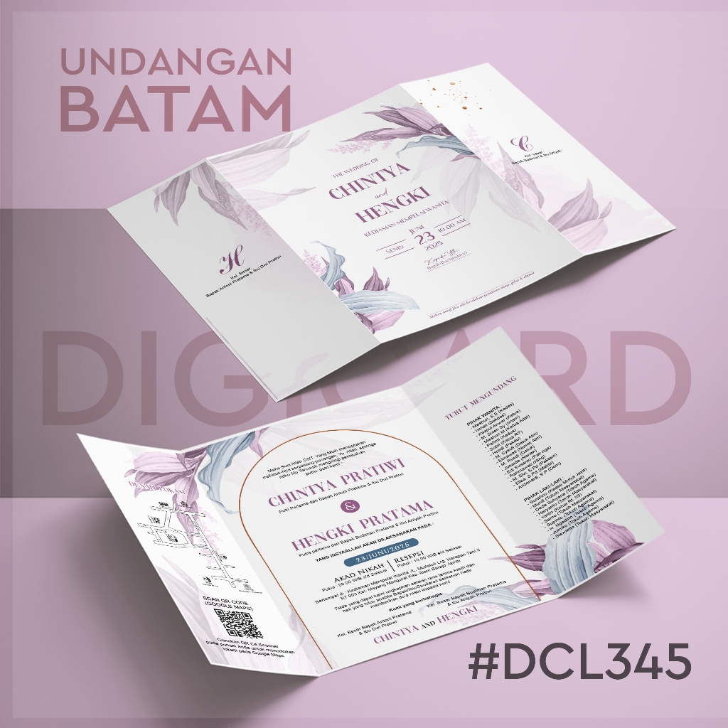 Jual Undangan Pernikahan Lipat Softcover Undangan Pernikahan