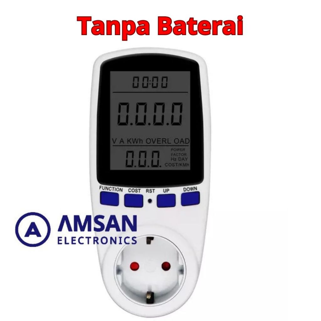 Jual Watt Meter Stop Kontak Pengukur Daya Listrik Wattmeter Kwh Volt