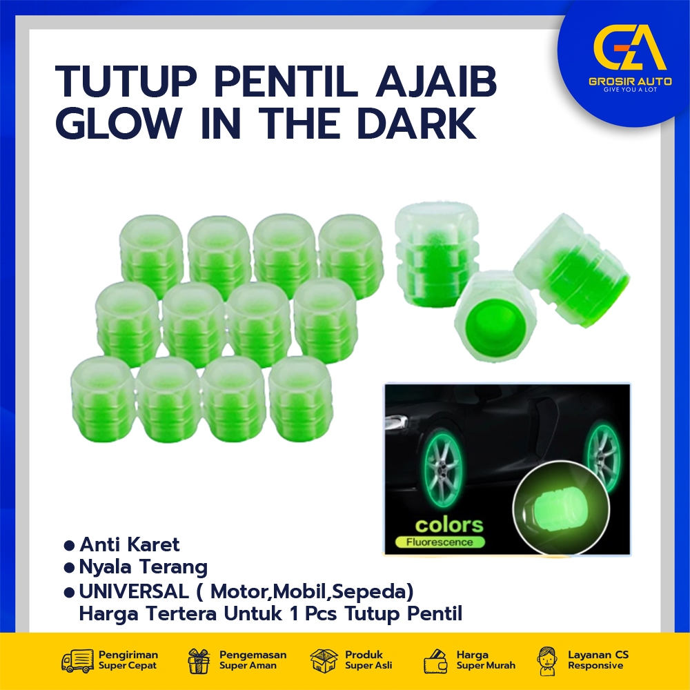 Jual Tutup Pentil Ajaib Ban Motor Mobil Glow In The Dark Shopee Indonesia