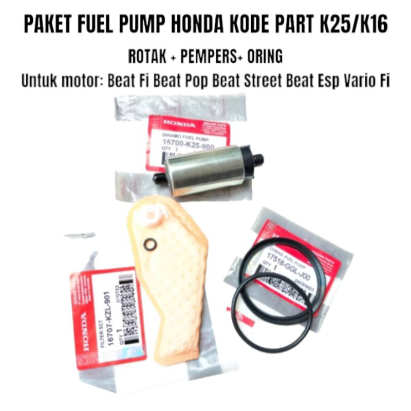 Jual Paket Rotak Dinamo Fuel Pump Honda Beat Fi Beat Pop Beat Street